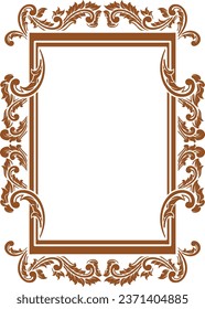 Classic engraved frame design for wedding