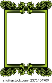 Classic engraved frame design for wedding