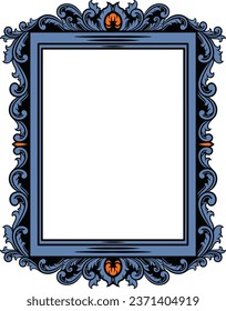 Classic engraved frame design for wedding