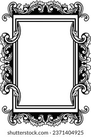Classic engraved frame design for wedding