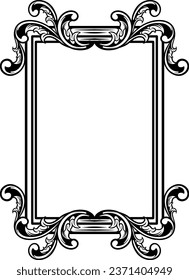 Classic engraved frame design for wedding