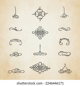 classic european patterns on beige background