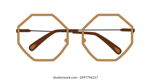 Classic Eye Glasses Frame Vector Illustration.	