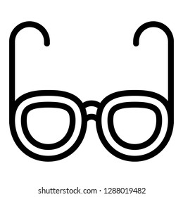 Classic eyeglasses icon. Outline classic eyeglasses vector icon for web design isolated on white background