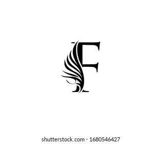 Classic F Luxury Logo Icon, Vintage F Letter Design.