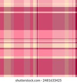 Classic fabric seamless texture, website tartan vector check. Argyle pattern textile plaid background in red and light colors palette.