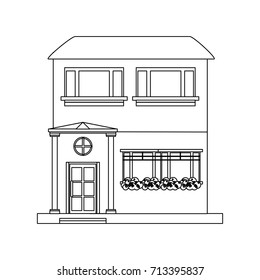 classic family house or home icon image 