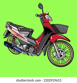 classic family motorcycle design drawing illustration fit for stickers, t-shirts, backdrops, posters