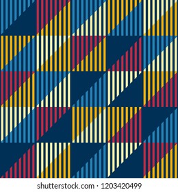 Classic fashion abstract geometric seamless pattern.