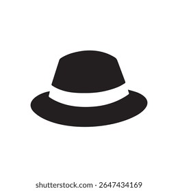 Classic Fedora Hat Icon Versatile Vector Graphic for Design Projects