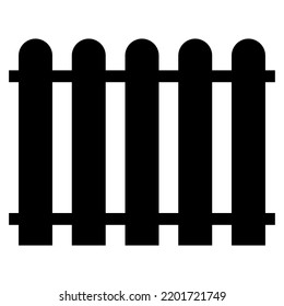 Classic Fence Silhouette Illustration Vector