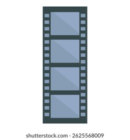Classic film strip is capturing moments in time, symbolizing photography, film, and the art of storytelling