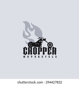 classic fire chopper motorcycle