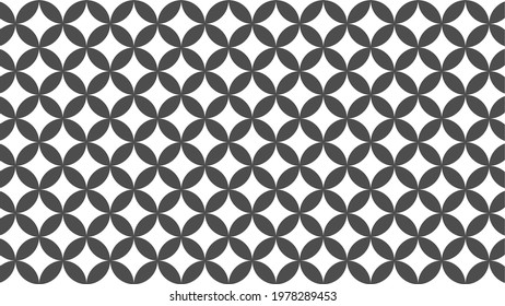 Classic Firenze tile geometric pattern. Classic mosaic geometric background. Monochrome tile. Template for your design of tile, wallpapers, stained glass windows, fabric, textile. Vector illustration.