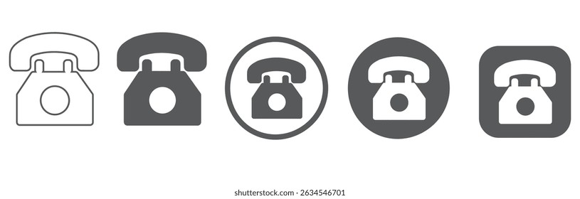 Classic Flat Call Icon, Modern Phone Symbol for App and Web UI, call icons, black and white call icons
