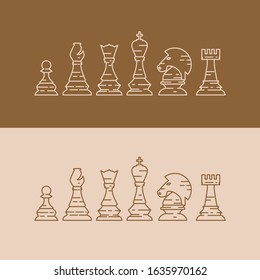 classic Flat and fun Chess Vector Illustration icon