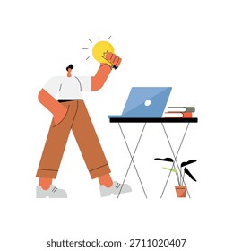 Ilustração de estilo plano clássico de freelancer