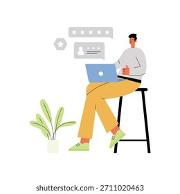 Ilustração de estilo plano clássico de freelancer