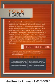 Classic flayer or cover template red