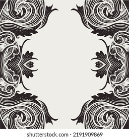 classic flora ornament pattern background