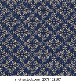 Classic floral damask background pattern isolated vector