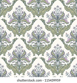 Classic floral damask seamless pattern