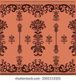 Klassische florale Damast Nahtloses Muster barocken Stil Elegant Textil Design