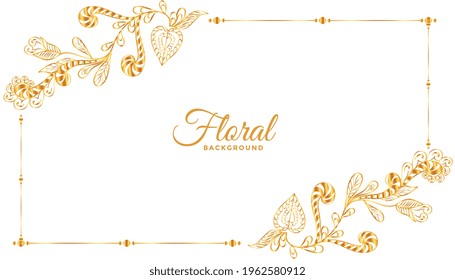 classic floral frame background design