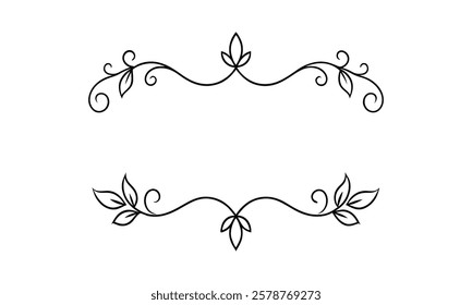 Classic Floral Frame A Delicate Line Art Illustration