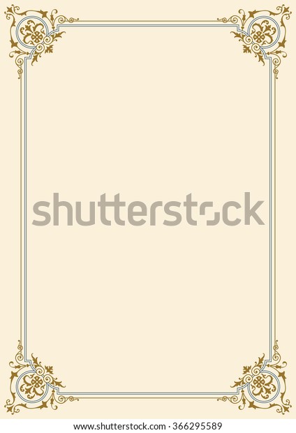 Classic Floral Frame. Elegance Background with
Text input area in a
center.