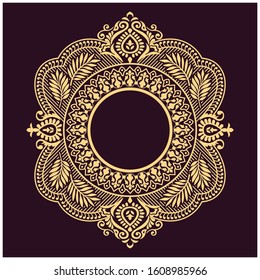 Clásicos vectores dorados florales para tarjetas de invitación y arte mural. 
