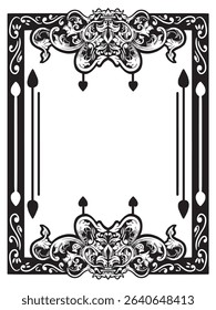 Classic Floral Ornamental Frame Decorative Vector