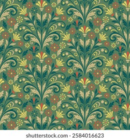 classic floral print seamless pattern for bed sheets pillow covers and home textile applications