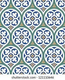 Classic Floral Seamless Pattern. Elegance Vintage Background 