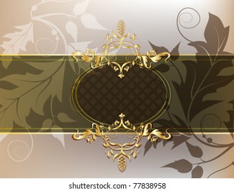 Classic floral shining horizontal background.