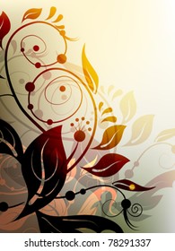 Classic floral shining vertical background.