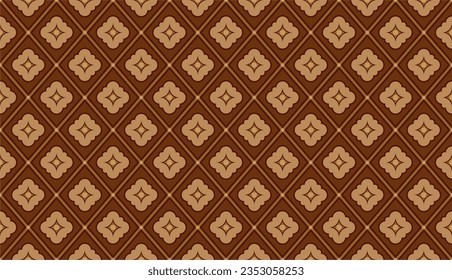 Classic Floral tile geometric pattern. Classic mosaic geometric background. Monochrome tile. Template for your design of tile, wallpapers, rug, interior, fabric, textile. Vector illustration