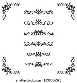 Classic Flourish Ornament Frame Vintage Border Art Decorative