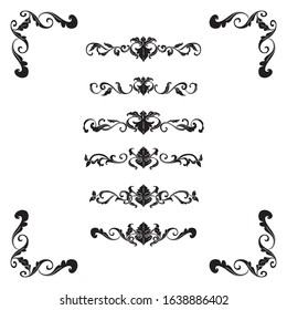 Classic Flourish Ornament Frame Vintage Border Art Decorative