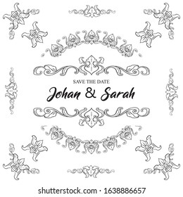 Classic Flourish Ornament Frame Vintage Border Art Decorative