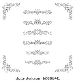 Classic Flourish Ornament Frame Vintage Border Art Decorative