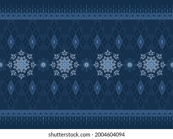 
klassische Blume und geometrisches ethnisches Muster.Nahtloses Hintergrunddesign für Teppich, Tapeten, Kleidung, Stoff oder so weiter.