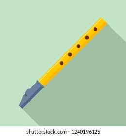 Classic flute icon. Flat illustration of classic flute vector icon for web design