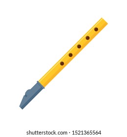 Classic flute icon. Flat illustration of classic flute vector icon for web design