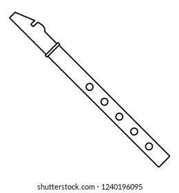 Classic flute icon. Outline classic flute vector icon for web design isolated on white background