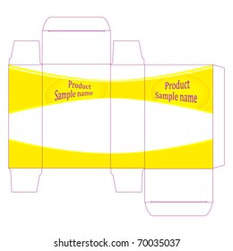 Classic folding box for drugs vector illustration