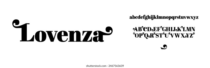 Classic font, with lowercase, uppercase and classic tail. Vintage but modern looks. Stylish and elegant. Calligraphy style design.
