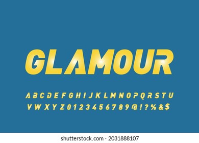Classic font vector  Designs. Elegant alphabet letters font. vector illustration blue and yellow gradient style. Typography fonts