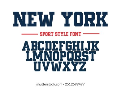  Classic  font. Vintage sport font in American style for football  baseball or basketball logos and t-shirt. Athletic department typeface  varsity style font. Vector 