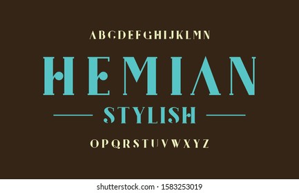 Classic fonts set. Elegant awesome alphabet letters. Typography fonts regular uppercase and lowercase.